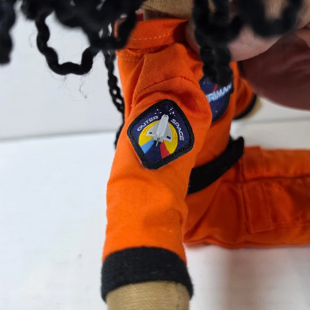 Harperiman Handmade‎ Cloth Astronaut Doll Orange Flight Suit NASA Style 14 Inch